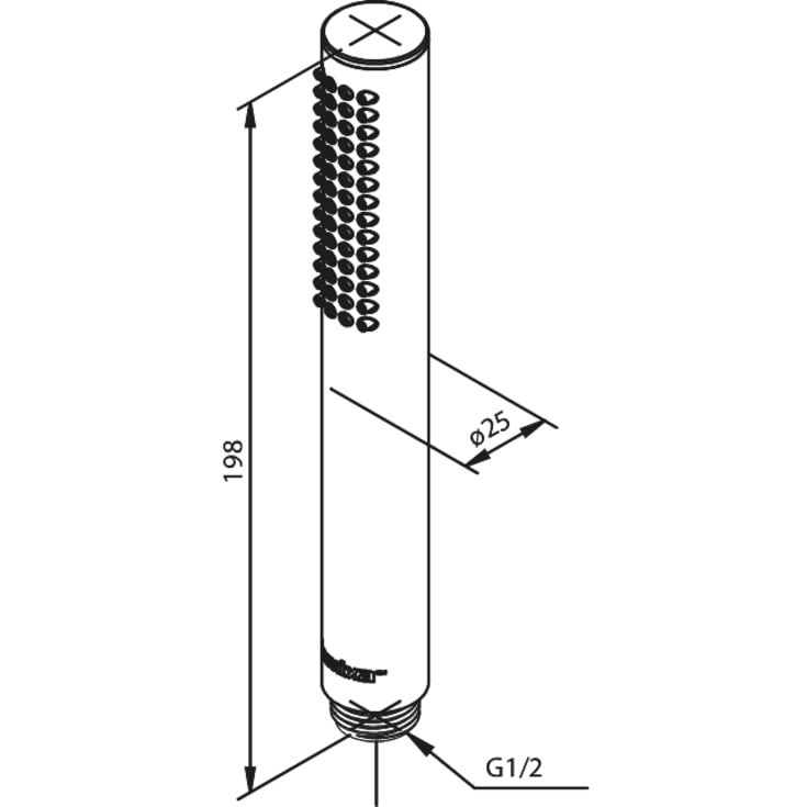 Damixa Silhuet Tube håndbruser, vandbesparende, antracit