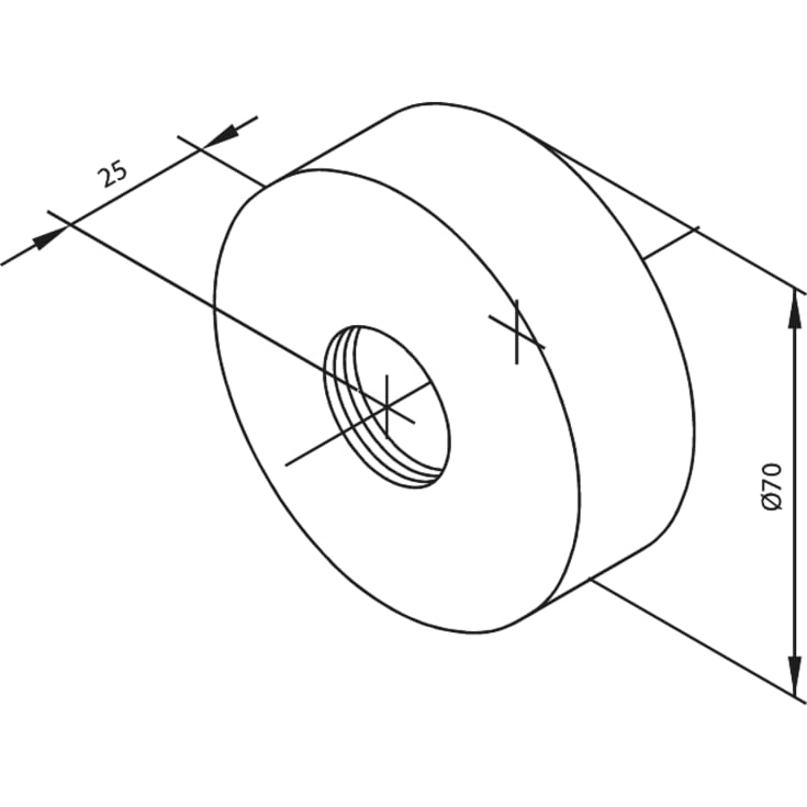 Damixa rosetter, Ø70 mm, 2 stk., antracit