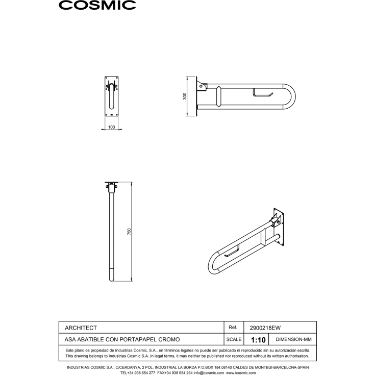Cosmic Architect armstøtte, krom