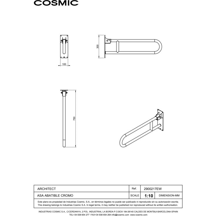 Cosmic Architect armstöd, krom