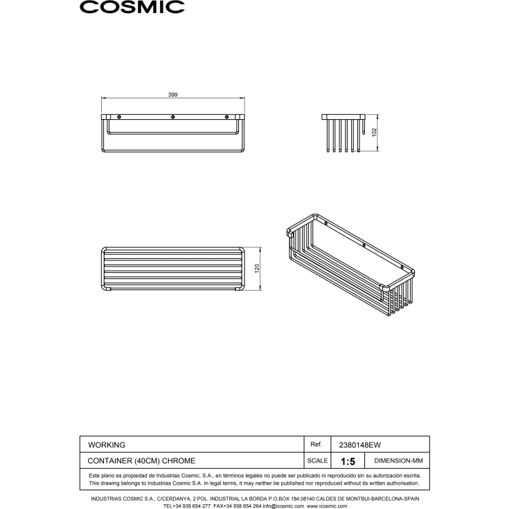 Cosmic Architect dusjhylle, krom