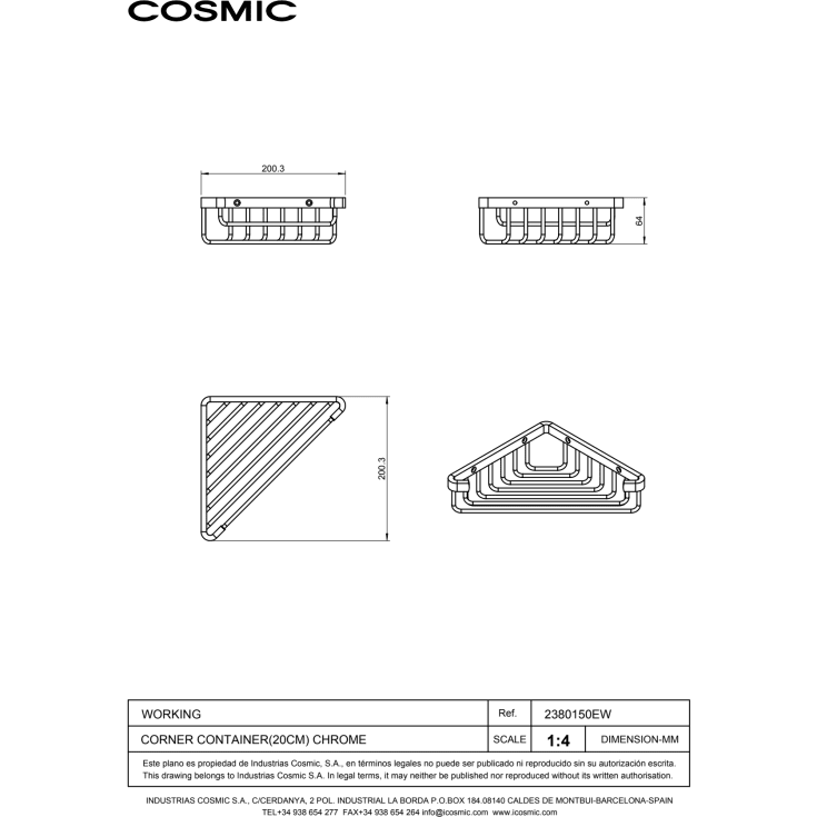Cosmic Architect duschhylla, krom