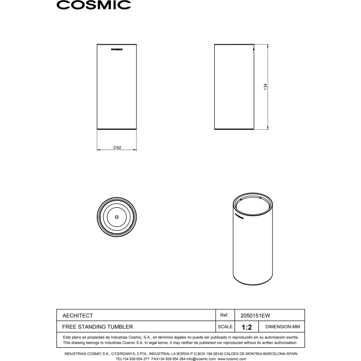 Cosmic Architect tannbørsteholder, krom