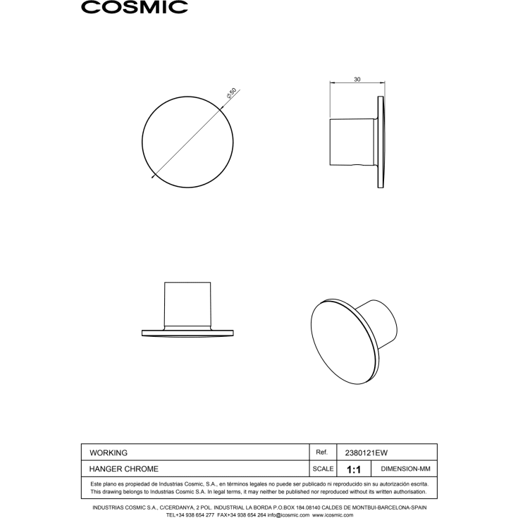 Cosmic Architect handdukskrok, krom
