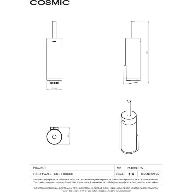 Cosmic Architect Dual toiletbørste, krom