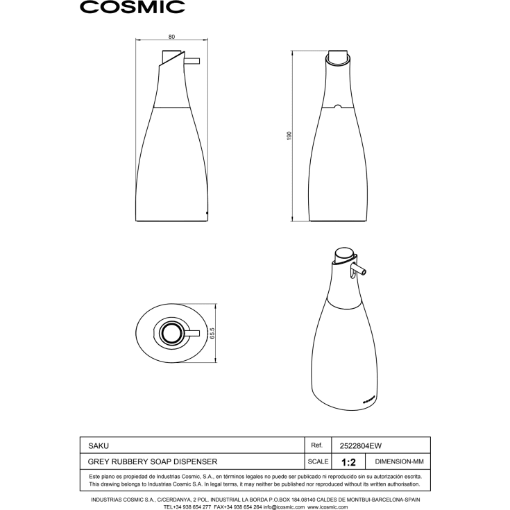 Cosmic Saku sæbedispenser, lys beige