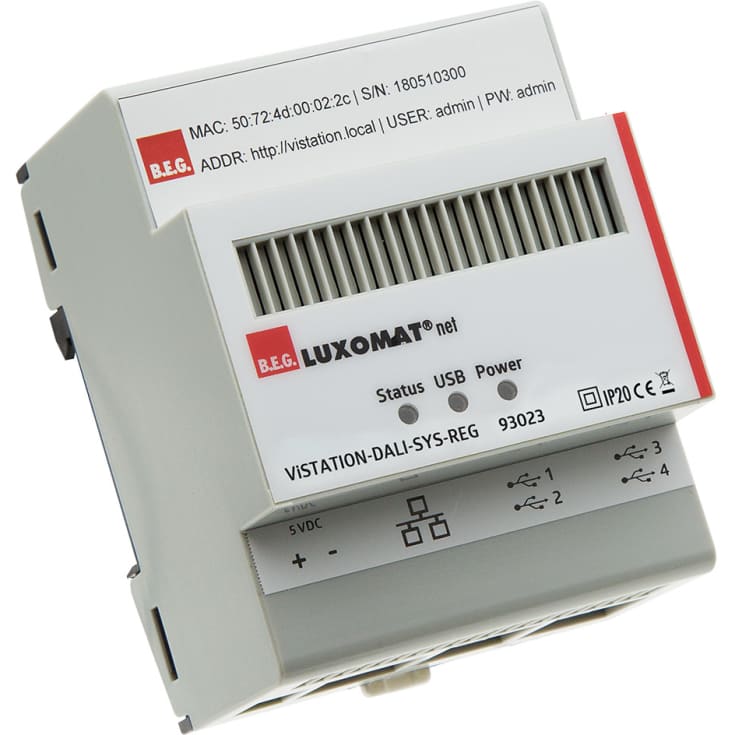 Virtuellt gränssnitt ViSTATION-DALI-SYS-REG grå