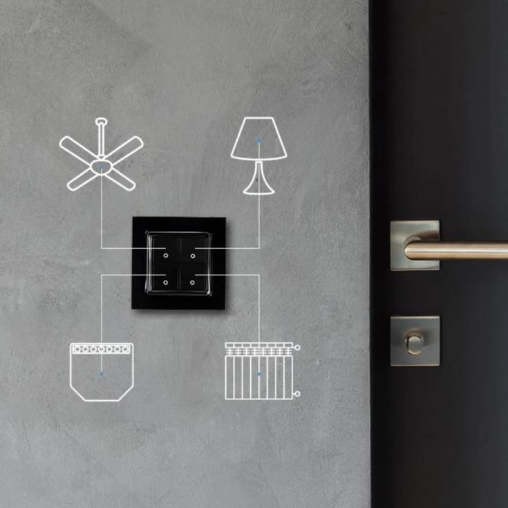 Shelly Wall switch 4 svart