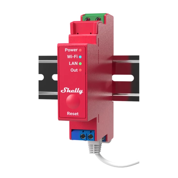 Shelly Pro 1 effektmåling, wifi relæ