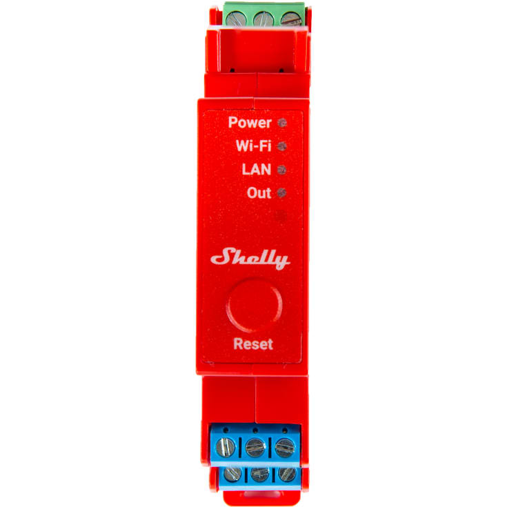 Shelly Pro 1 effektmåling, wifi relæ