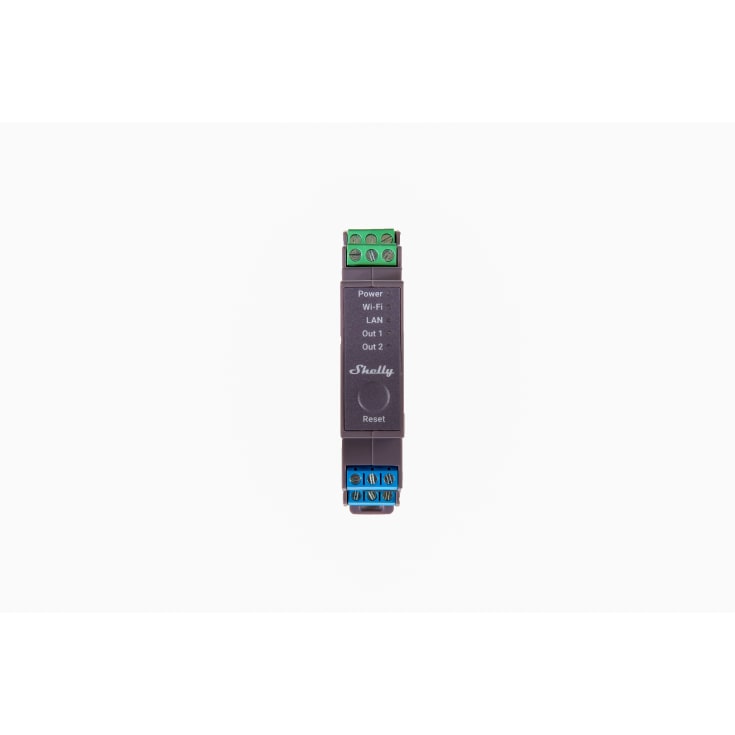 Shelly Pro 2 kontaktsæt, wifi relæ