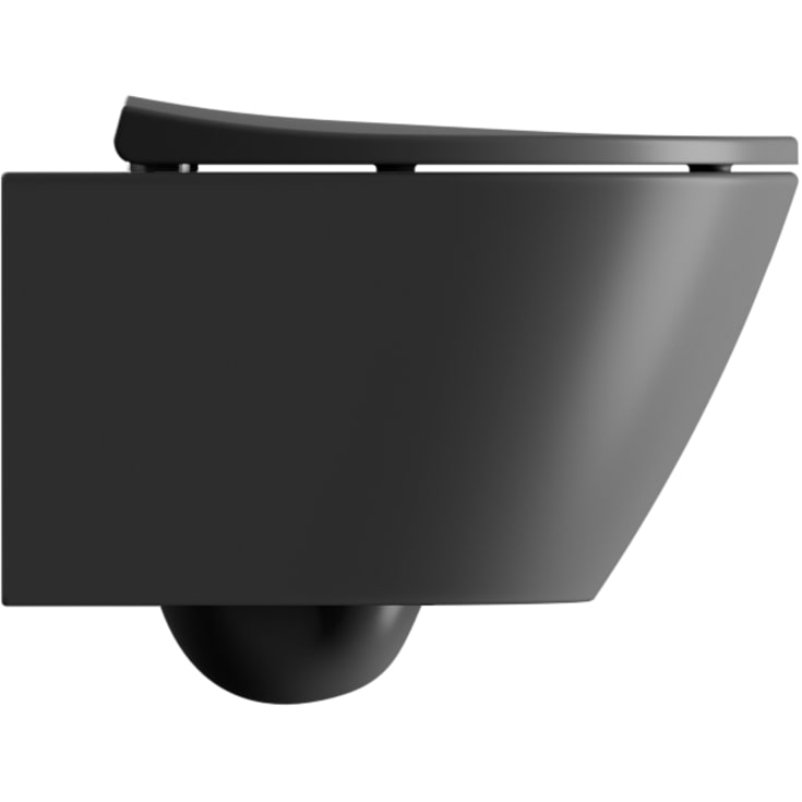 GSI Modo vägghängd toalett, utan spolkant, rengöringsvänlig, matt svart