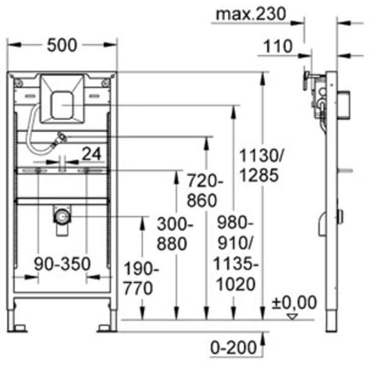Grohe Skate betjeningsplade, mat krom