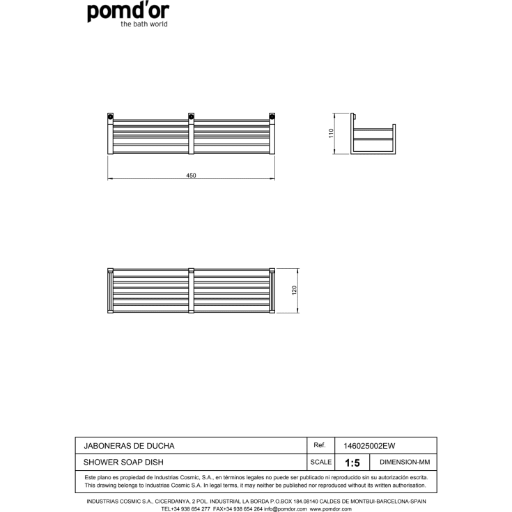 Cosmic Essentials brusehylde, krom