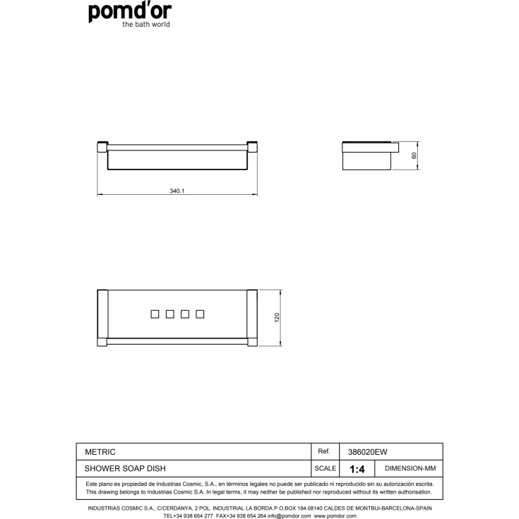 Cosmic Metric brusehylde, krom