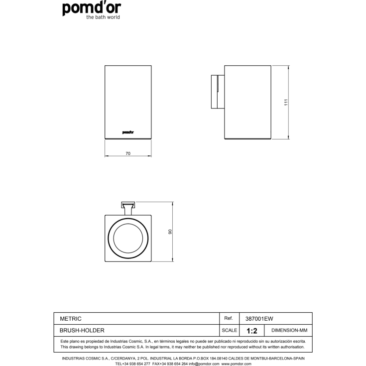 Cosmic Metric tandkrus, børstet rustfrit stål