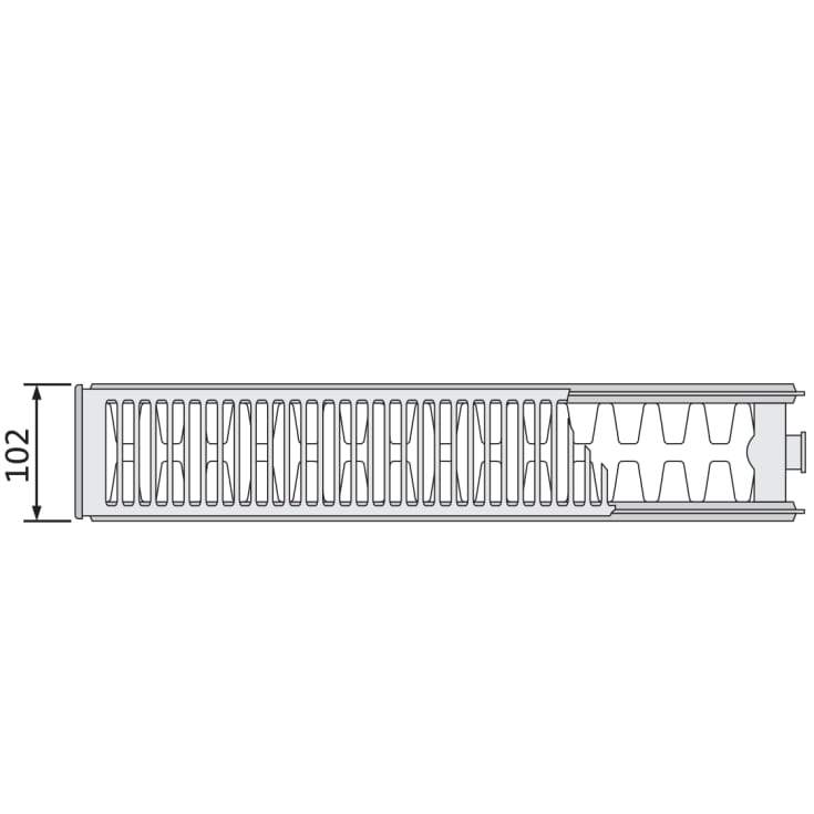 Purmo Compact C22 radiator, 45x110 cm - 14 m²