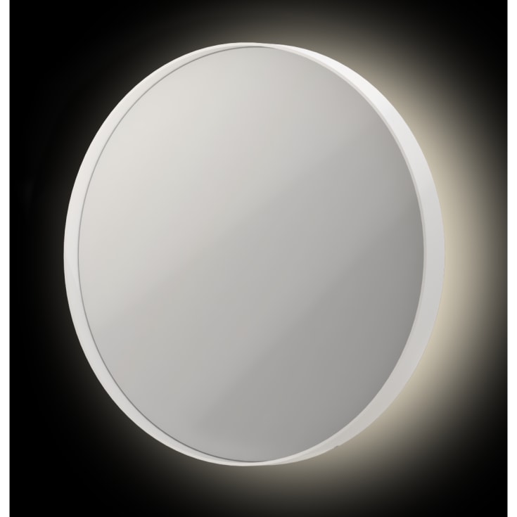 Sanibell Ink SP17 spejl med lys, dæmpbar, dugfri, hvid, Ø40 cm