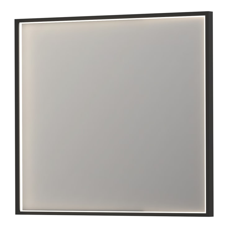 Sanibell Ink SP19 spegel med belysning, dimbar, imfri, 90x80 cm, svart