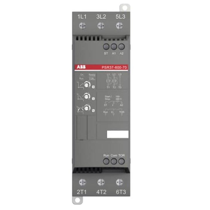 Mjukstartare 18,5kW 400V 37,0A 230V inkl. By-pass PSR37-600-70