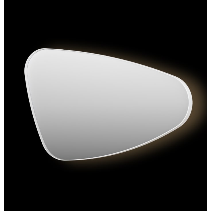 Sanibell Ink SP23 spejl med lys, dæmpbar, dugfri, højre, hvid, 80x50 cm