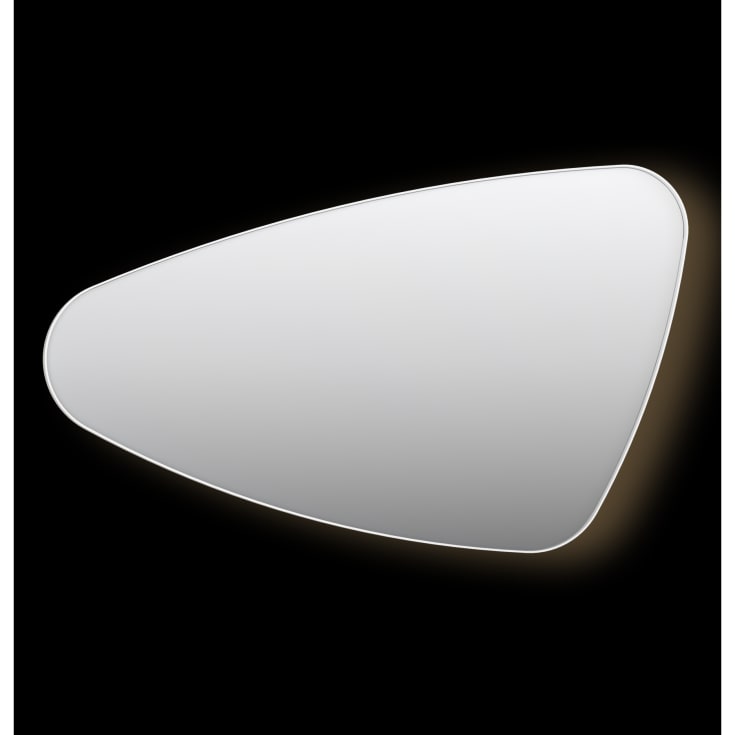 Sanibell Ink SP23 spejl med lys, dæmpbar, dugfri, venstre, hvid, 100x60 cm