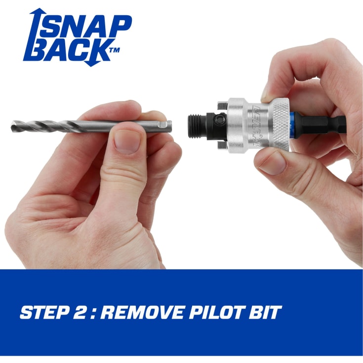Lenox SNAP-BACK™ hulsav adapter, 10 mm skaft, 14-30 mm