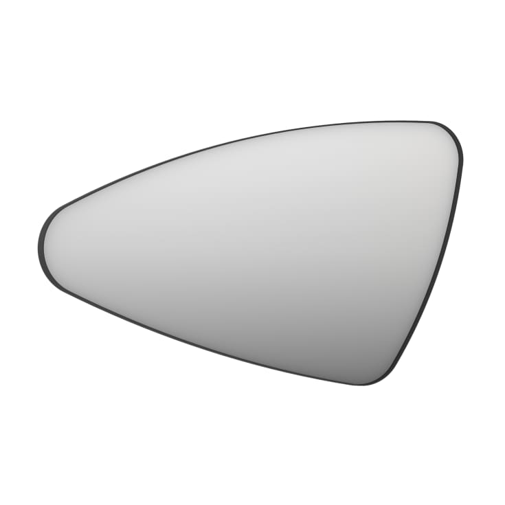 Sanibell Ink SP23 spejl med lys, dæmpbar, dugfri, venstre, sort, 120x70 cm