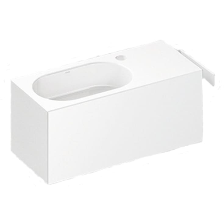 Alape XXS1 håndvask, 58x23,6 cm, venstre, hvid