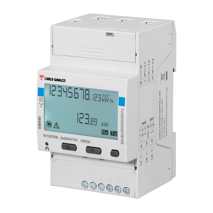KWH Meter 3F 65A direct, MID, Modbus, PFC version, EM540