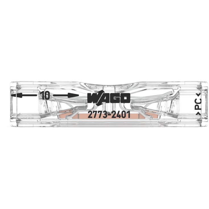 100 stk Wago Push Wire inline fjedersamlemuffe, op til 4 mm²