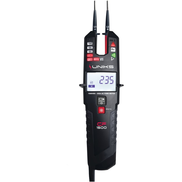 Schneider Uniks CF1500D spændingstester med åben strømtang, CAT IV