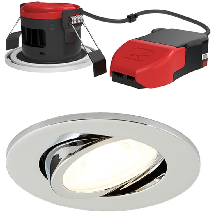 Prism Pro Kip DL 4xCCT 5W/7W CRI80 530lm/690lm 55° IP20 Krom