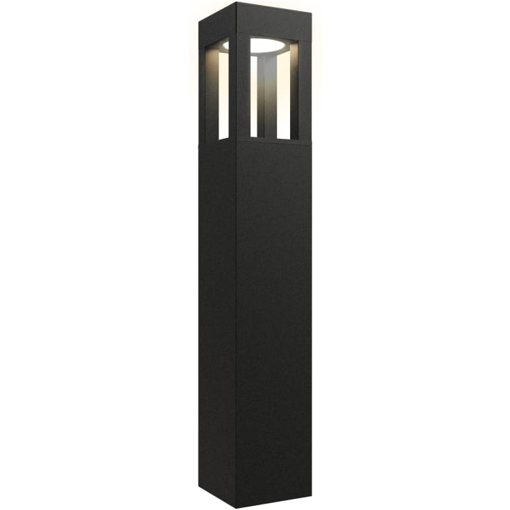 Aries Bollard 900mm Cool White Black