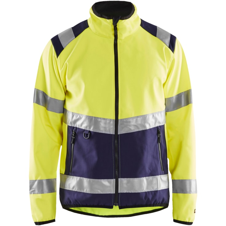 Blåkläder softshelljakke 48772516 High-Vis kl.2 gul/sort str. XL