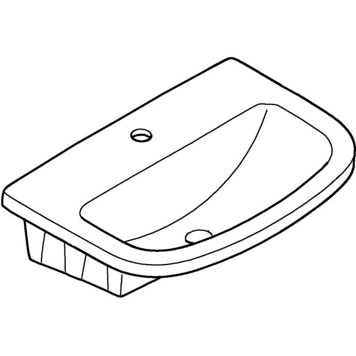 Grohe Bau Ceramic håndvask, 56x40 cm, hvid