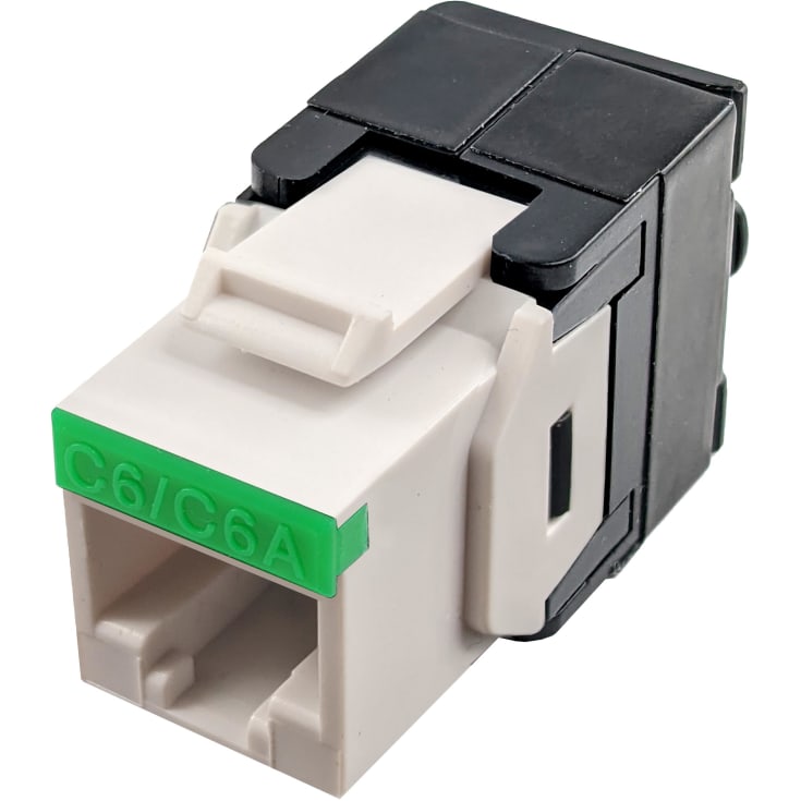 Simply45 RJ45 Keystone-kontakt, CAT6A/6, oskärmad, vit