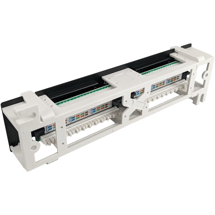 Simply45 Patch panel för vägg 12 portar CAT6 UTP laddad