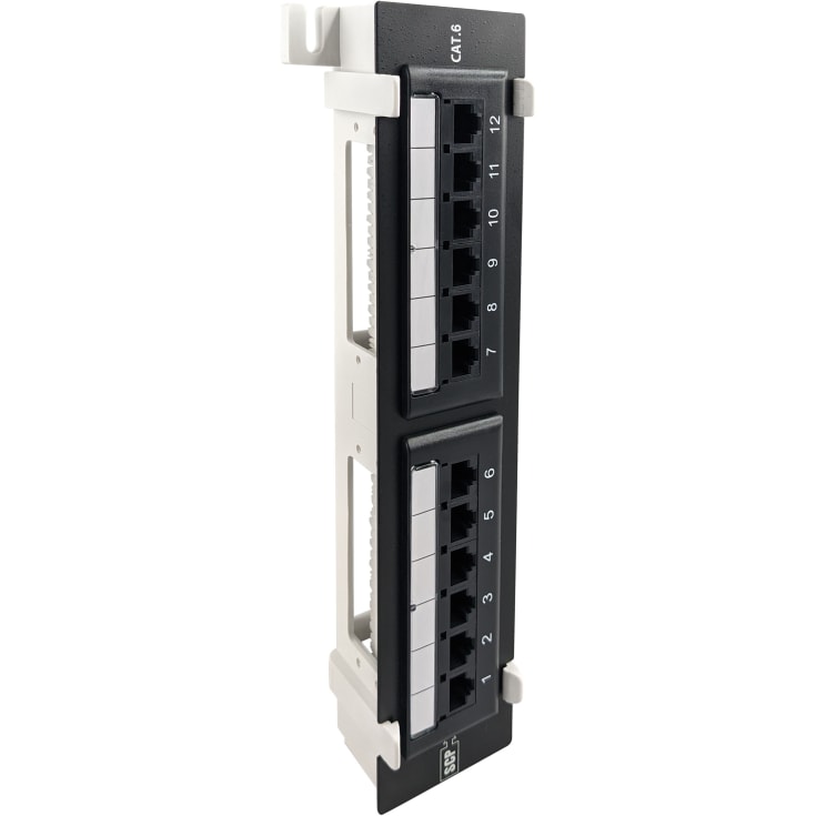 Simply45 Patchpanel til væg 12 port CAT6 UTP loaded