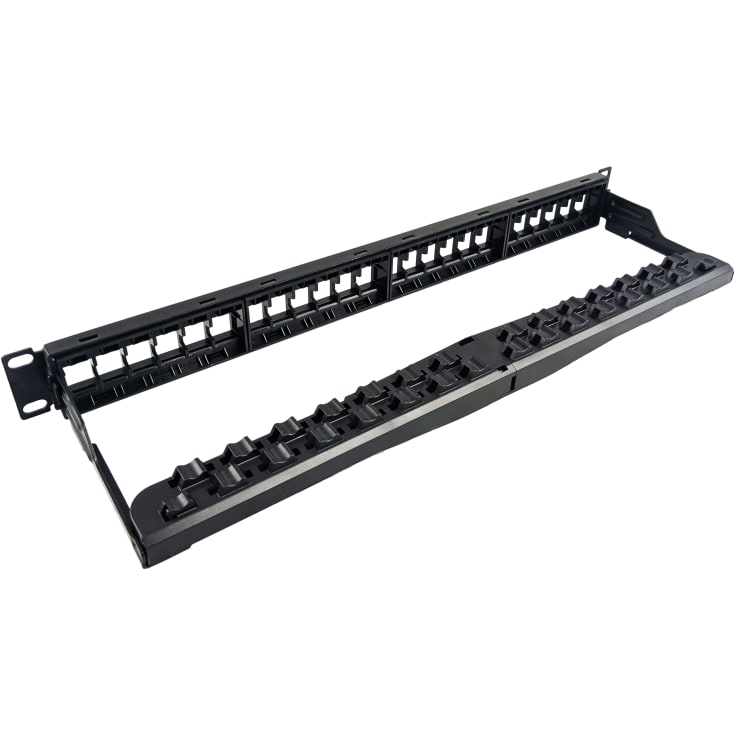 Simply45 Patchpanel Rack 24 Port Unloaded Skærmet 1U