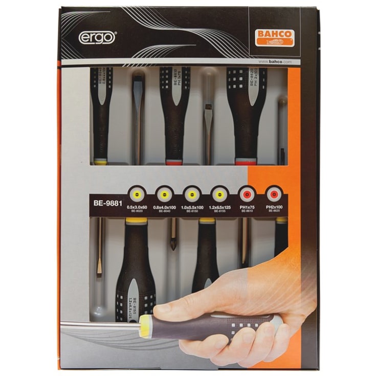 Bahco skruetrækkersæt BE-9881, 6 stk.