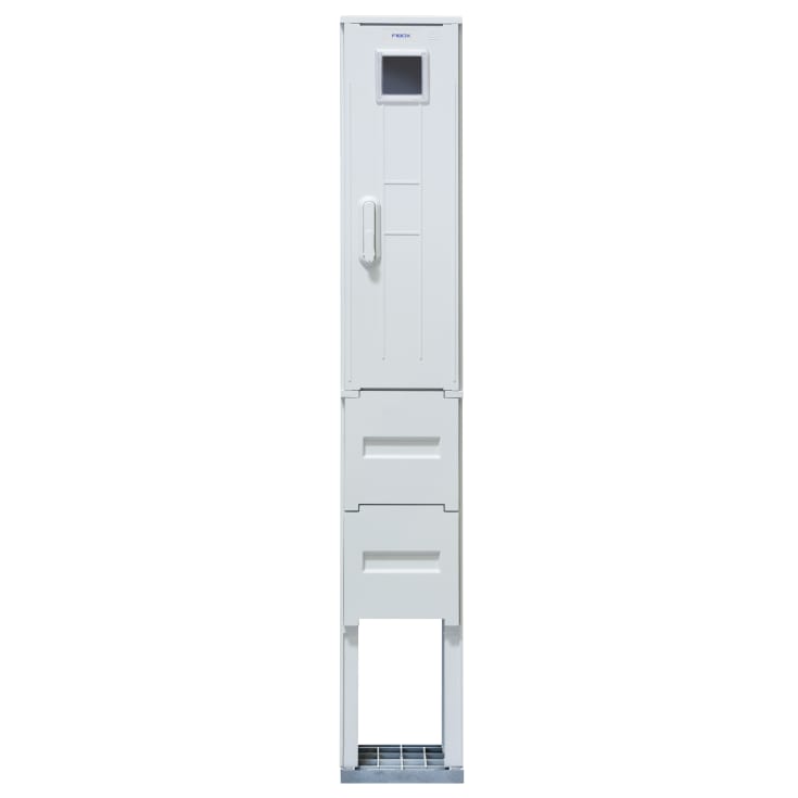 Målergadeskab m/stikbenskl, sokkel, rude STCP 2684 MSR-S RAL7015