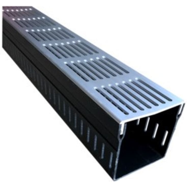 Star Drain 100 x 103 x 1000 mm 2-sidet dræn-rende m/grå alu-rist