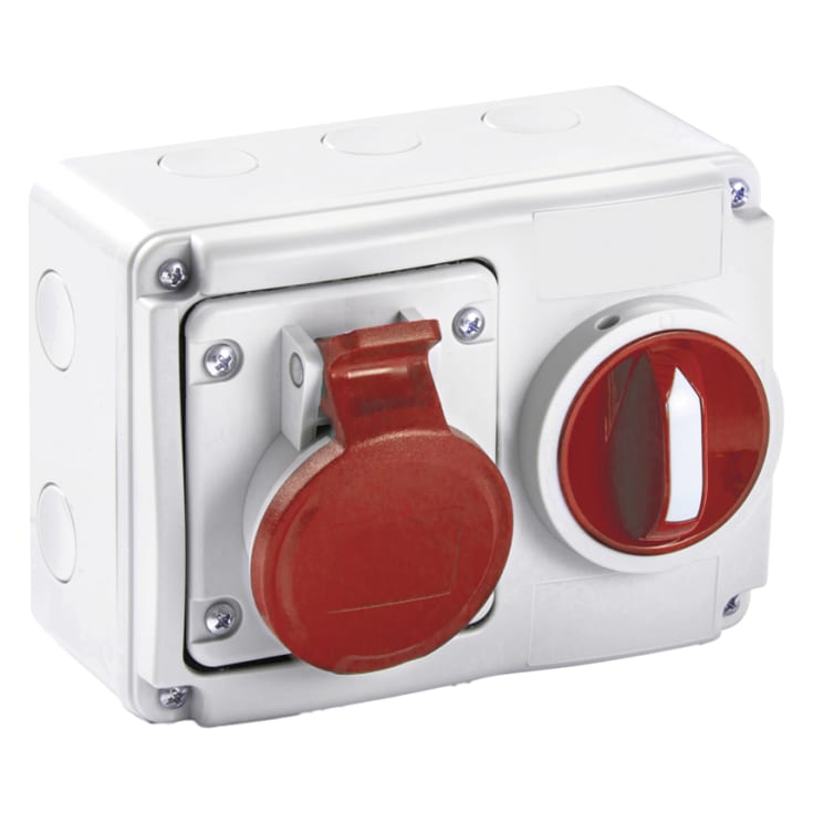 CEE stikkontakt med interlock til 400V med 32A/5P