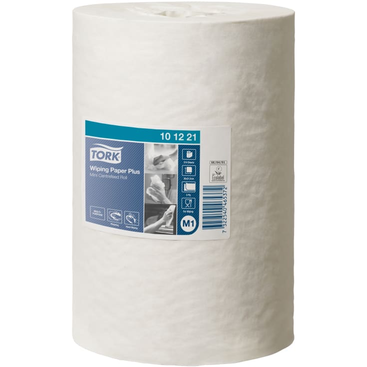 Tork håndklæderulle 101221 M1, m/centertræk, 2-lags, hvid, 75 m