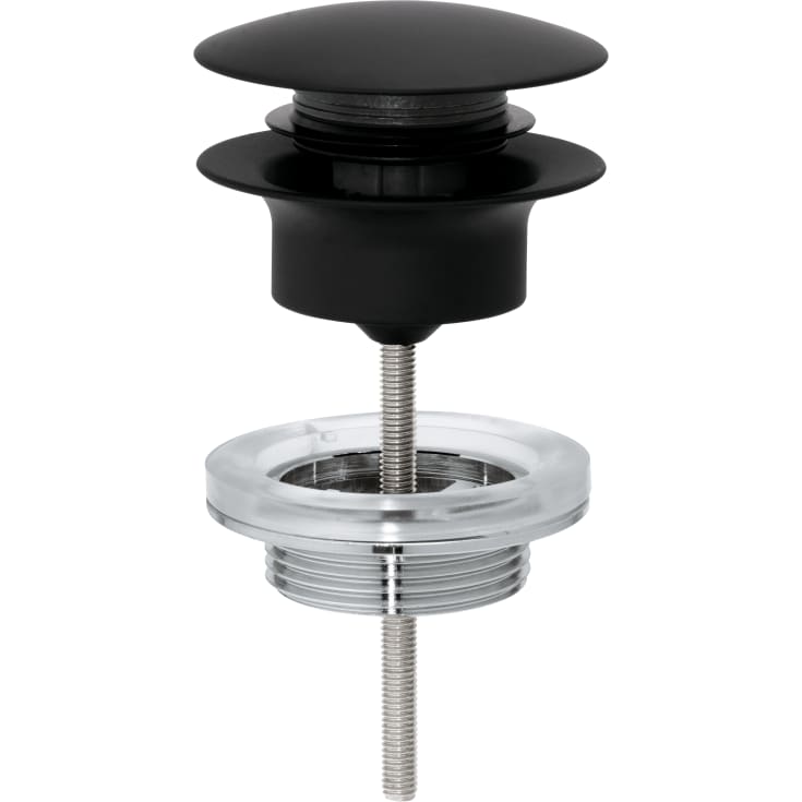 Grohe bottenventil, push-open, svart