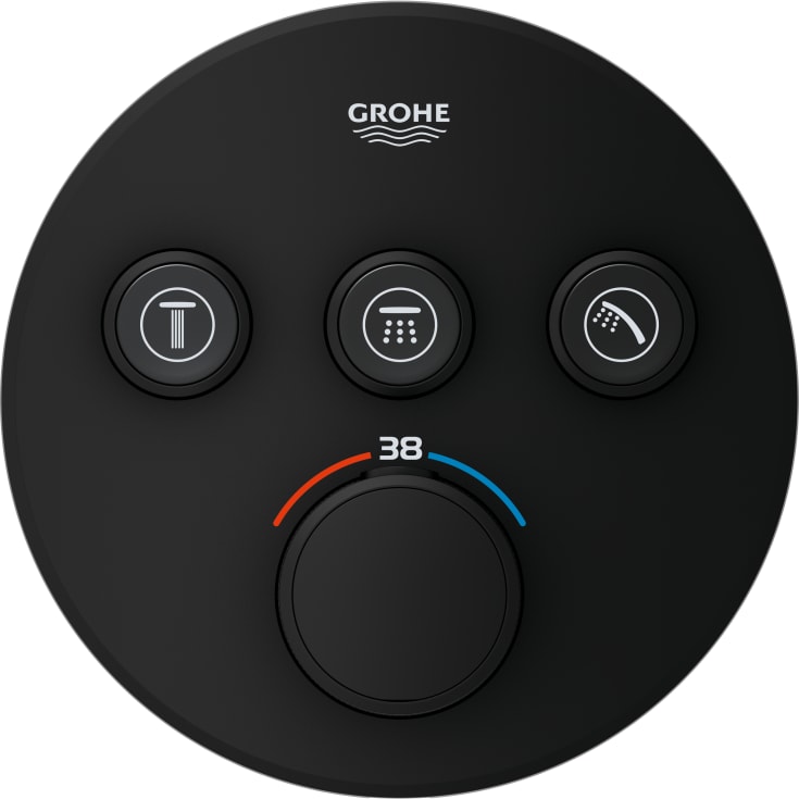 Grohe Grohtherm SmartControl brusearmatur, mat sort