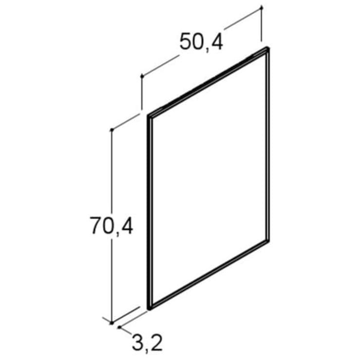 Dansani Mido+ Select spejl, 50,4x70,4 cm, sort