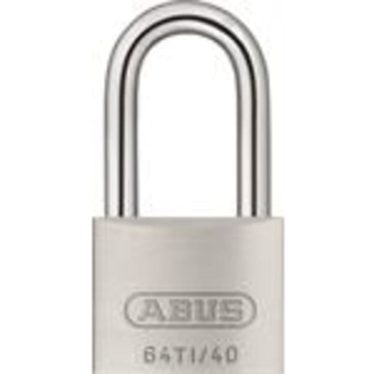 ABUS titalium hængelås 64TI/40, høj bøjle 40 mm, ensluk. 6411