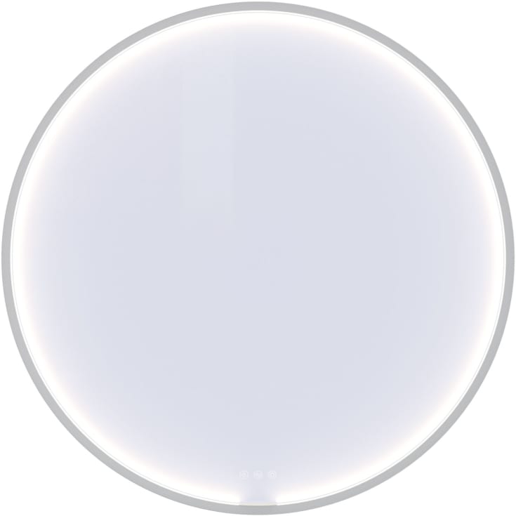 Dansani Moon spejl med lys, mat hvid, Ø90 cm